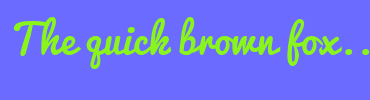 Image with Font Color 89F51D and Background Color 6B6BFF